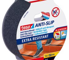 tesa Anti-Rutsch-Band Extra Resistant 50 mm x 5 m, schwarz