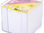 folia Zettelbox WHITE transparent inkl. 700 Notizzettel