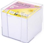 folia Zettelbox WHITE transparent inkl. 700 Notizzettel