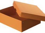 FALKEN PURE Aufbewahrungsbox 1250 Blatt pastellorange 24,0 x 32,0 x 10,0 cm, 1 St.