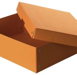 FALKEN PURE Aufbewahrungsbox 1250 Blatt pastellorange 24,0 x 32,0 x 10,0 cm, 1 St.