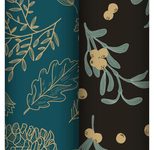 Clairefontaine Geschenkpapier Set Tiny Rolls, blau/schwarz 5 m x 35 cm