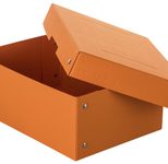 FALKEN PURE Aufbewahrungsbox 1250 Blatt pastellorange 18,0 x 25,0 x 10,0 cm, 1 St.