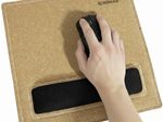 DONAU Mousepad mit Handgelenkauflage braun