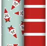 Clairefontaine Geschenkpapier Set Tiny Rolls, rot/blau 5 m x 35 cm