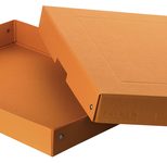 FALKEN PURE Aufbewahrungsbox 500 Blatt pastellorange 24,0 x 32,0 x 4,0 cm, 1 St.