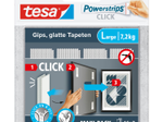 tesa Klettstreifen Powerstrips LARGE Click weiß