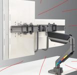 Kensington Monitor-Halterung SmartFit™ Dual K58272WW dunkelgrau für 2 Monitore, Tischklemme