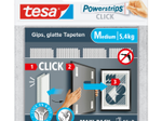 tesa Klettstreifen Powerstrips MEDIUM Click weiß
