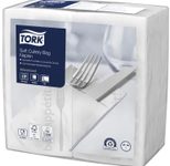 TORK Bestecktaschen Soft Guten Appetit weiß 9,8 x 19,8 cm, 1.200 St.