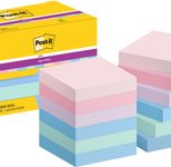 Post-it® Haftnotizen Super Sticky Notes Soulful Collection, farbsortiert, 90 Blatt
