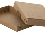 FALKEN PURE Aufbewahrungsbox 310 Blatt natronbraun 12,0 x 18,5 x 2,5 cm, 1 St.