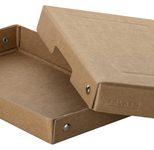 FALKEN PURE Aufbewahrungsbox 310 Blatt natronbraun 12,0 x 18,5 x 2,5 cm, 1 St.