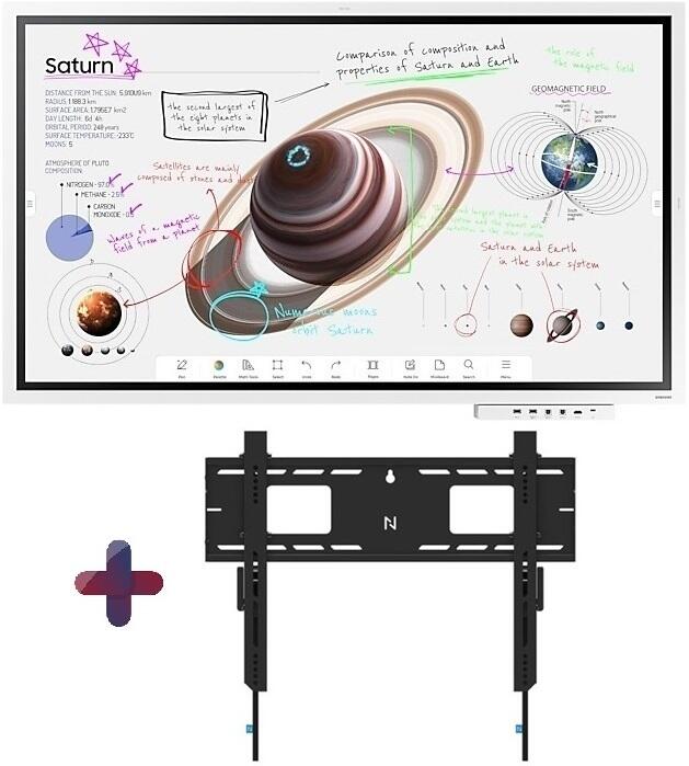 Samsung Flip Pro WM65B Flipchart 165 cm 65 Zoll inkl. Neomounts LEVEL-750 WL30-750BL16 Wandhalterung & Tray CY-TF65BBC video preview