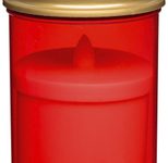 Idena Grabkerze LED, 12cm, rot