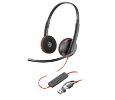 Poly Blackwire 3210 Mono-USB-C-Headset schwarz +USB-C/A-Adapter
