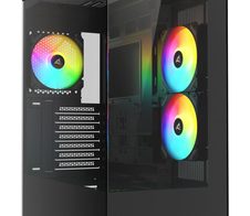 Sharkon PC-Gehäuse SK6 ARGB ATX schwarz