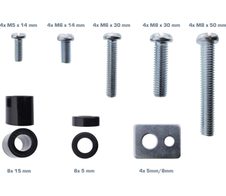 InLine® 40-teiliges Schraubenset 4x M5x14mm, 4x M6x14mm, 4x M6x30mm, 4x M8x30mm, 4x M8x50mm