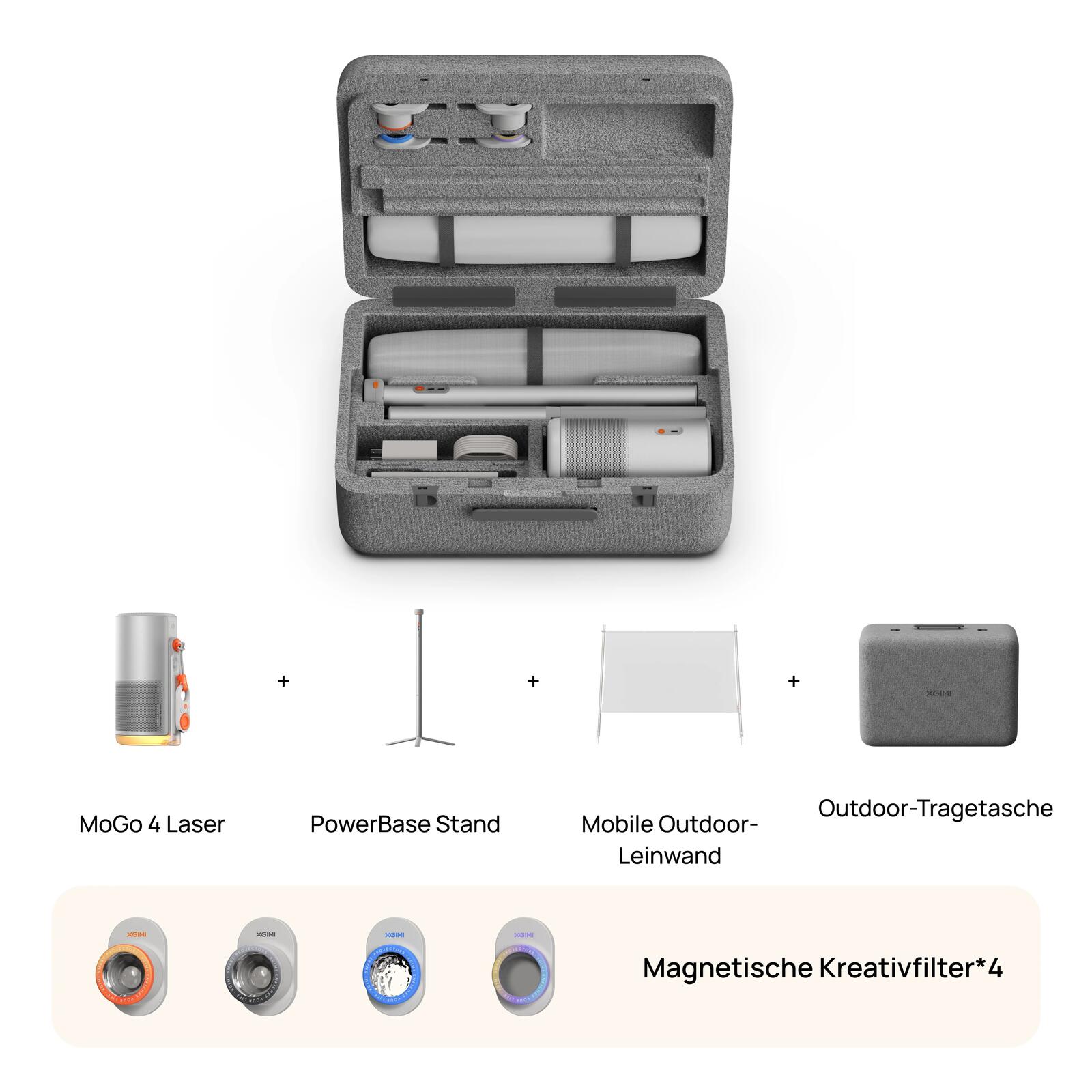 XGIMI MoGo 4 Laser Outdoor Bundle Tragbarer Mini Beamer 550 ANSI Lumen video preview