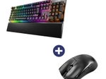 Be Quiet Maus Dark Perk Sym + Tastatur Light Mount Silent Linear RGB-LED