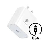 DEQSTER USB-C Power Adapter 20 W US-Stecker (Typ A/B)