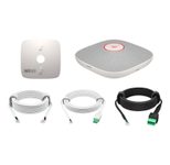 Poly Studio A2-Tischmikrofon weiß mit Montageplatte E/A-Kabel