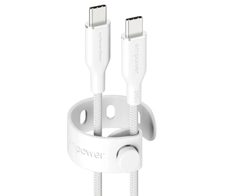 empower™ by PanzerGlass® Racing 240W USB-C to USB-C Kabel, USB 2.0, 1.2M, Silber Weiss