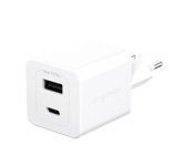 empower™ by PanzerGlass® Turbo 35W Ladegarät inkl. USB-C + USB-A, EU Anschluss, Silber Weiss