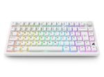 Sharkoon Tastatur Skiller SGK55W kabellos TKL 75% weiß Linear, DE-Layout