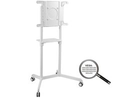 conecto SA-CCART-80W rotierbarer Rollwagen bis 70 Zoll, weiß