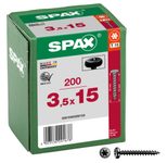 SPAX® T15 Halbrundkopf BLAX Universalschrauben, 3,5 x 15 mm