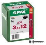 SPAX® T15 Halbrundkopf BLAX Universalschrauben, 3,5 x 12 mm