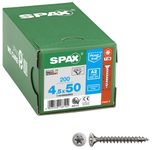 SPAX® T20 Senkkopf BLANK A2 Universalschrauben, 4,5 x 50 mm