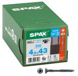 SPAX® T20 Linsensenkkopf BLAX A2 Fassadenschrauben, 4,5 x 43 mm