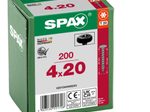 SPAX® T20 Halbrundkopf BLAX Universalschrauben, 4 x 20 mm