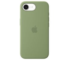 Apple Silikon Case mit MagSafe für iPhone 17e (Hellmoosgrün)