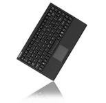 KeySonic ACK-540U+ kabelgebundene Mini Tastatur mit Smart-Touchpad - QWERTY UK - schwarz