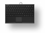 KeySonic KSK-5211ELU kabelgebundene Mini Tastatur mit Touchpad - QWERTZ DE - schwarz