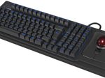 KeySonic KSK-8202ELU-T kabelgebundene Tastatur mit großem Trackball - QWERTY UK - schwarz