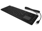 KeySonic KSK-6231INEL kabelgebundene Hygienetastatur mit Touchpad - QWERTY UK - schwarz