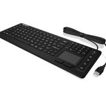 KeySonic KSK-6231INEL kabelgebundene Hygienetastatur mit Touchpad - QWERTY UK - schwarz