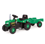 DOLU Kinder Trettraktor mit Anhänger grün
