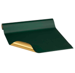 JUNG SCHÖNER VERPACKEN Geschenkpapier Vollton 50,0 cm x 20,0 m, grün/gold