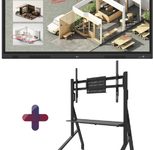 LG CreateBoard 55TR3DQ-B Signage Touch Display 139,7 cm 55 Zoll inkl. Neomounts FL50-525BL1 MOVE Go Rollwagen