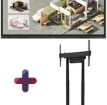 LG CreateBoard 75TR3DQ-B Signage Touch Display 190 cm 75 Zoll inkl. Neomounts MOVE Lift FL55-875BL1