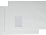 kaenguruh the world of paper Versandtasche DIN C4 grau, mit Fenster