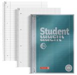 BRUNNEN Collegeblock Premium Student DUO 28 + 27 DIN A4 liniert + kariert