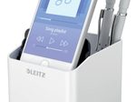 LEITZ Stiftehalter WOW Duo Colour, perlweiß/schwarz