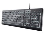 Trust Primo beleuchtete kabelgebundene Tastatur - QWERTZ DE - schwarz