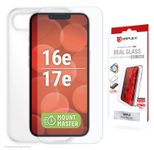 DISPLEX Panzerglas + Schutzhülle für Apple iPhone 16e/17e